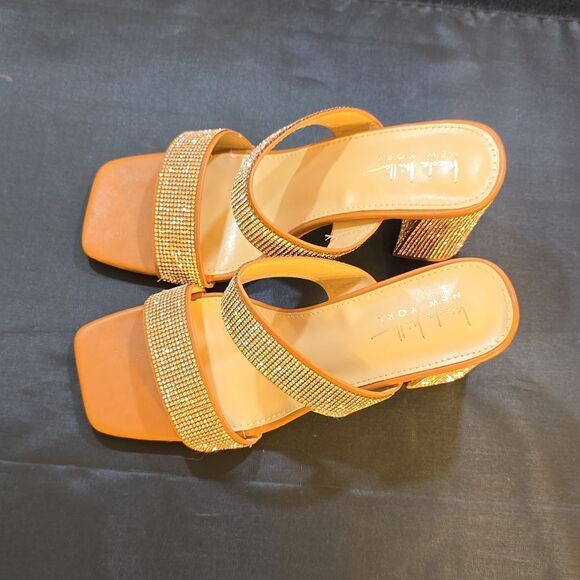 BRAND NEW NICOLE MILLER NEW YORK RHINESTONE EMBELLISHMENTS OPEN-TOE SANDAL G1 - Picture 5 of 16